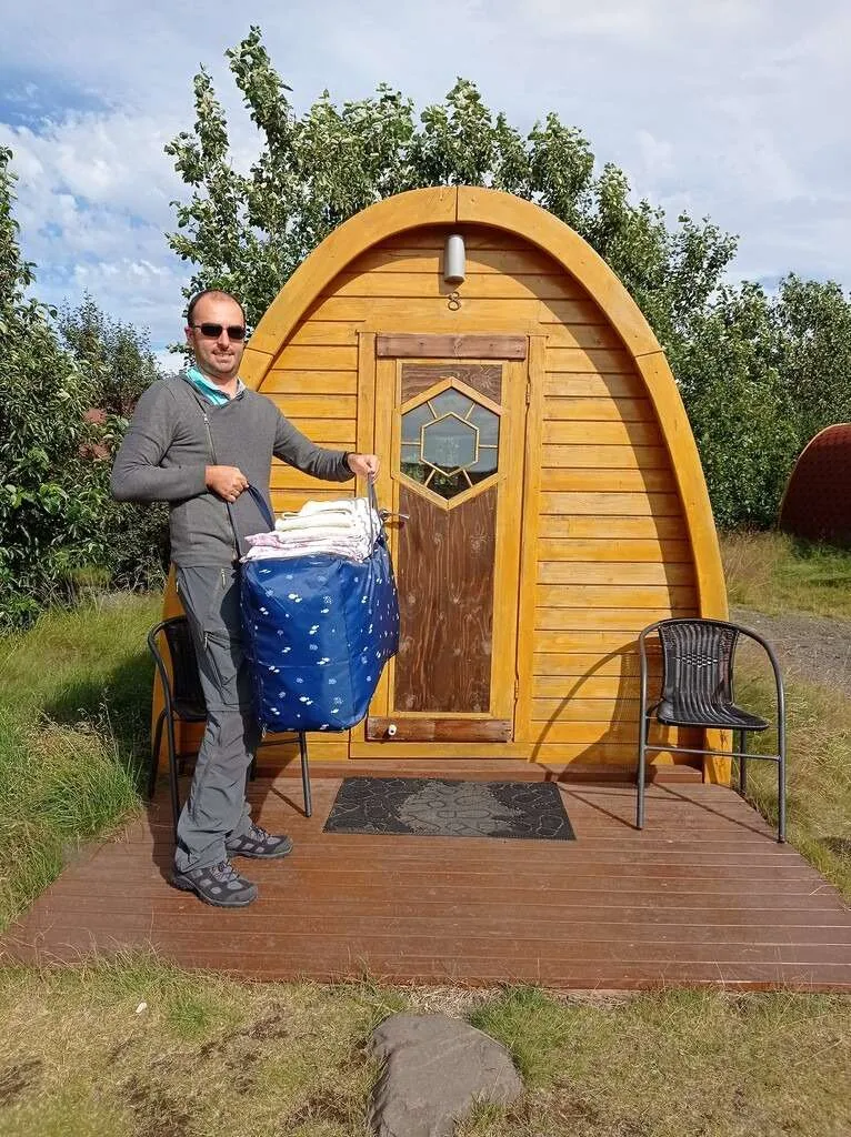 Experiential and unusual places to stay in Iceland: Fossatun Camping pods