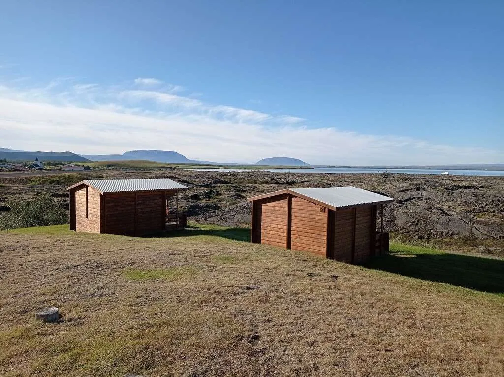Experiential and unusual places to stay in Iceland: Cabins at Lake Myvatn