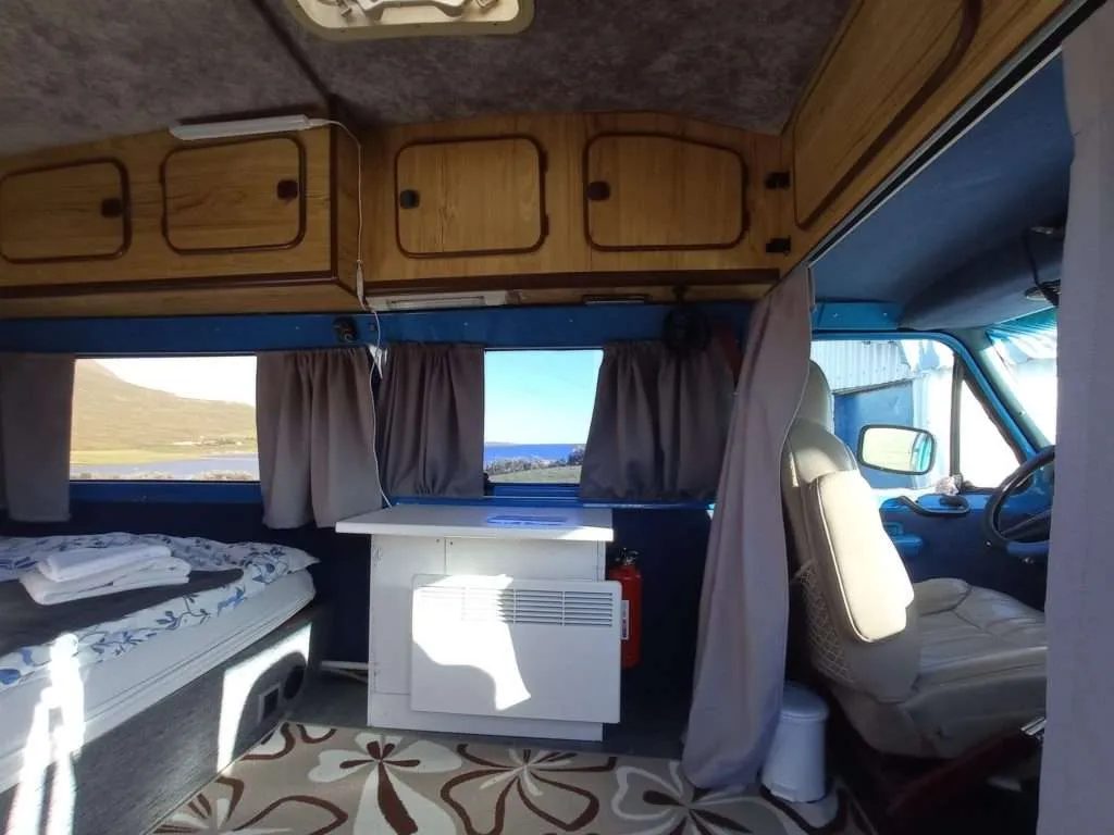 Experiential and unusual places to stay in Iceland: vintage van near Akureyri