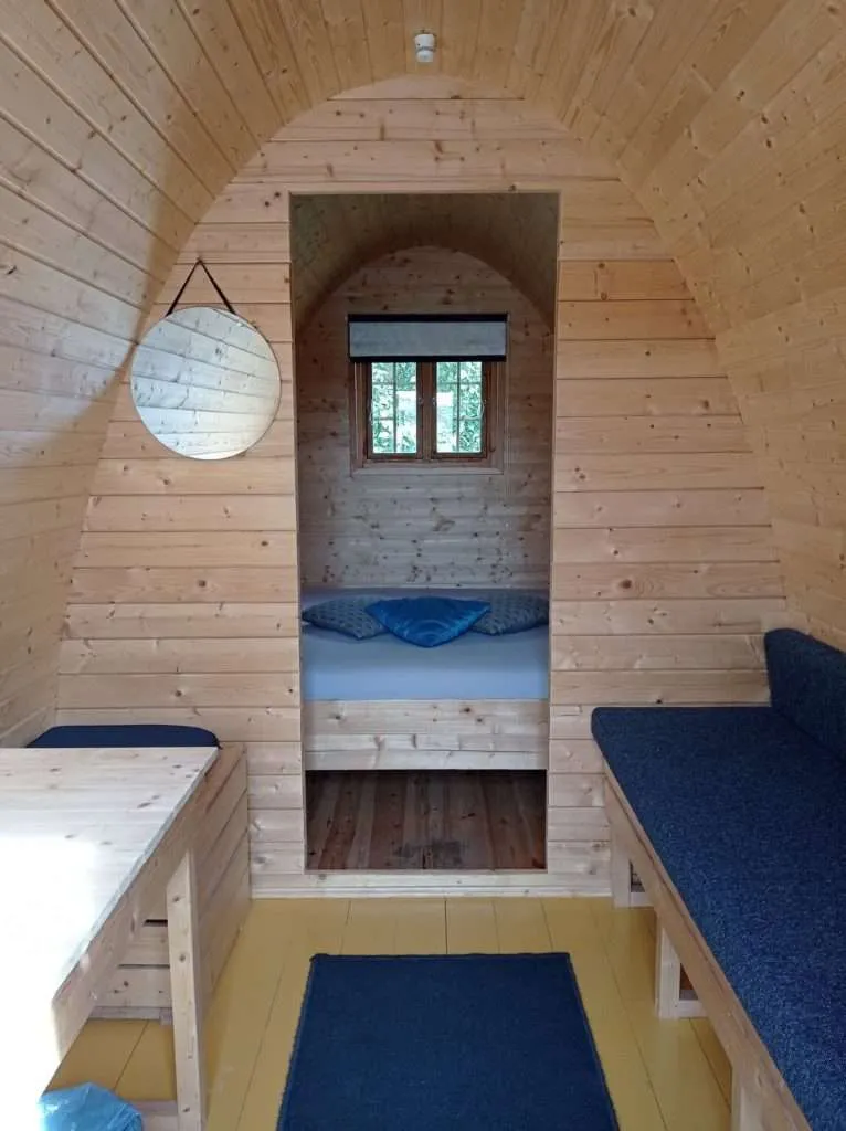 Experiential and unusual places to stay in Iceland: Fossatun Camping pods