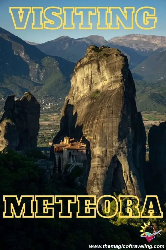 Visiting Meteora monasteries and rock formations in Greece Pin