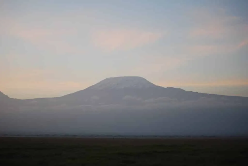 Mount Kilimanjaro, seen from Amboseli, Kenya
