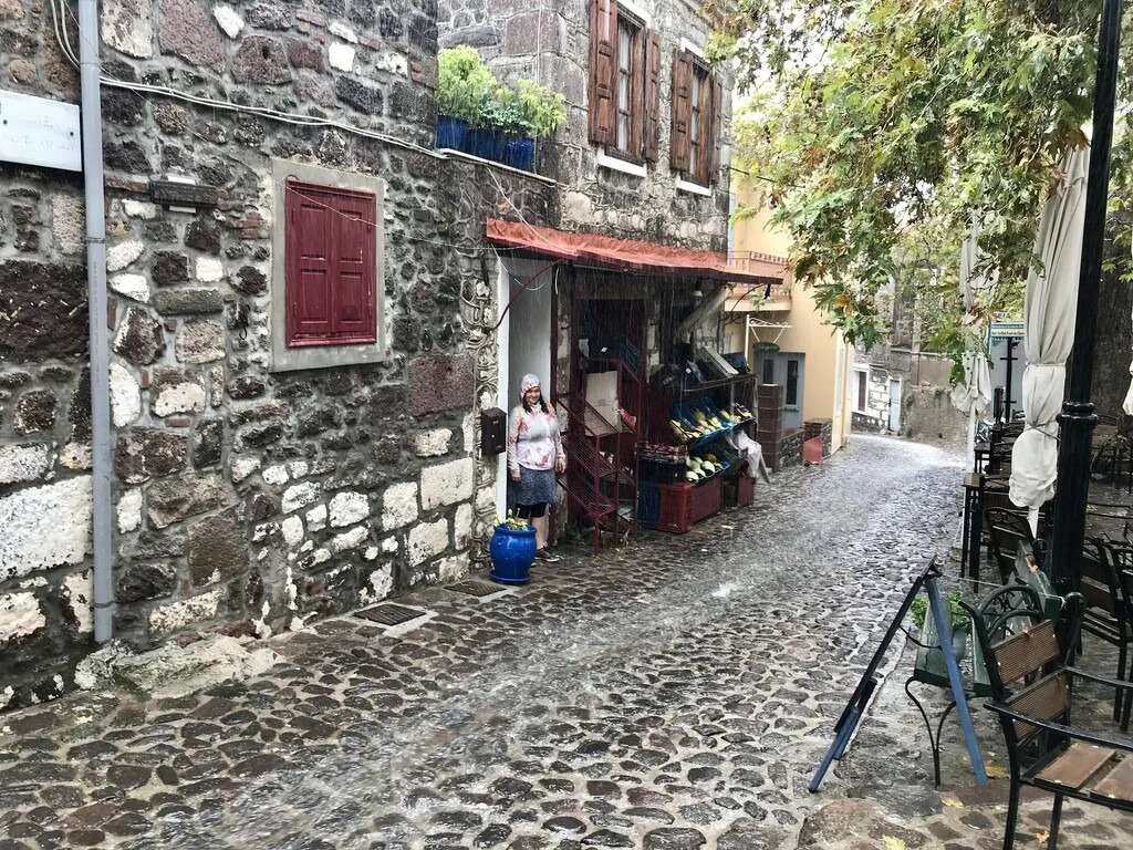 Lesbos island itinerary - Mithymna rain