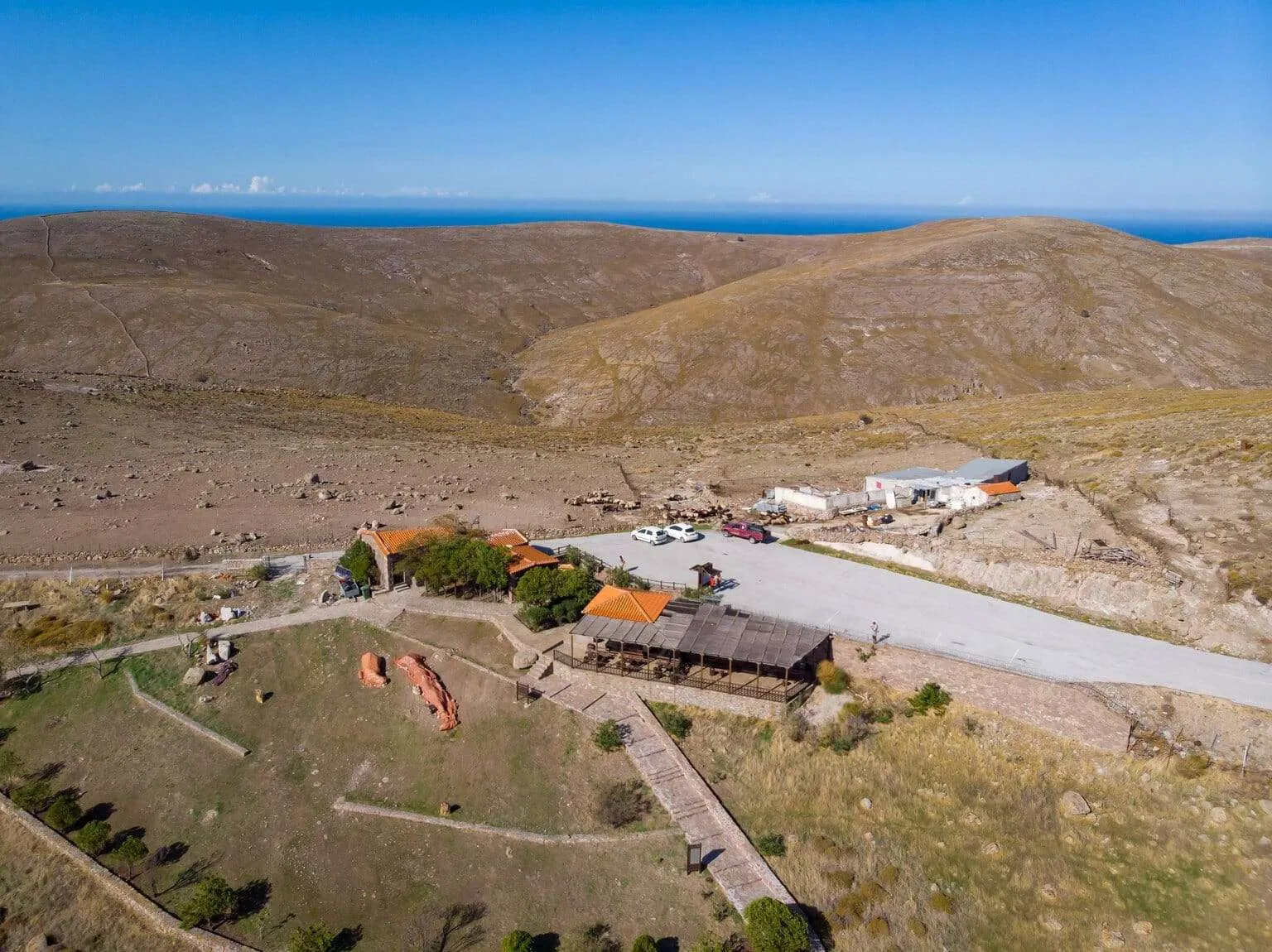 Lesbos island drone photos - Petrified Forest of Lesvos