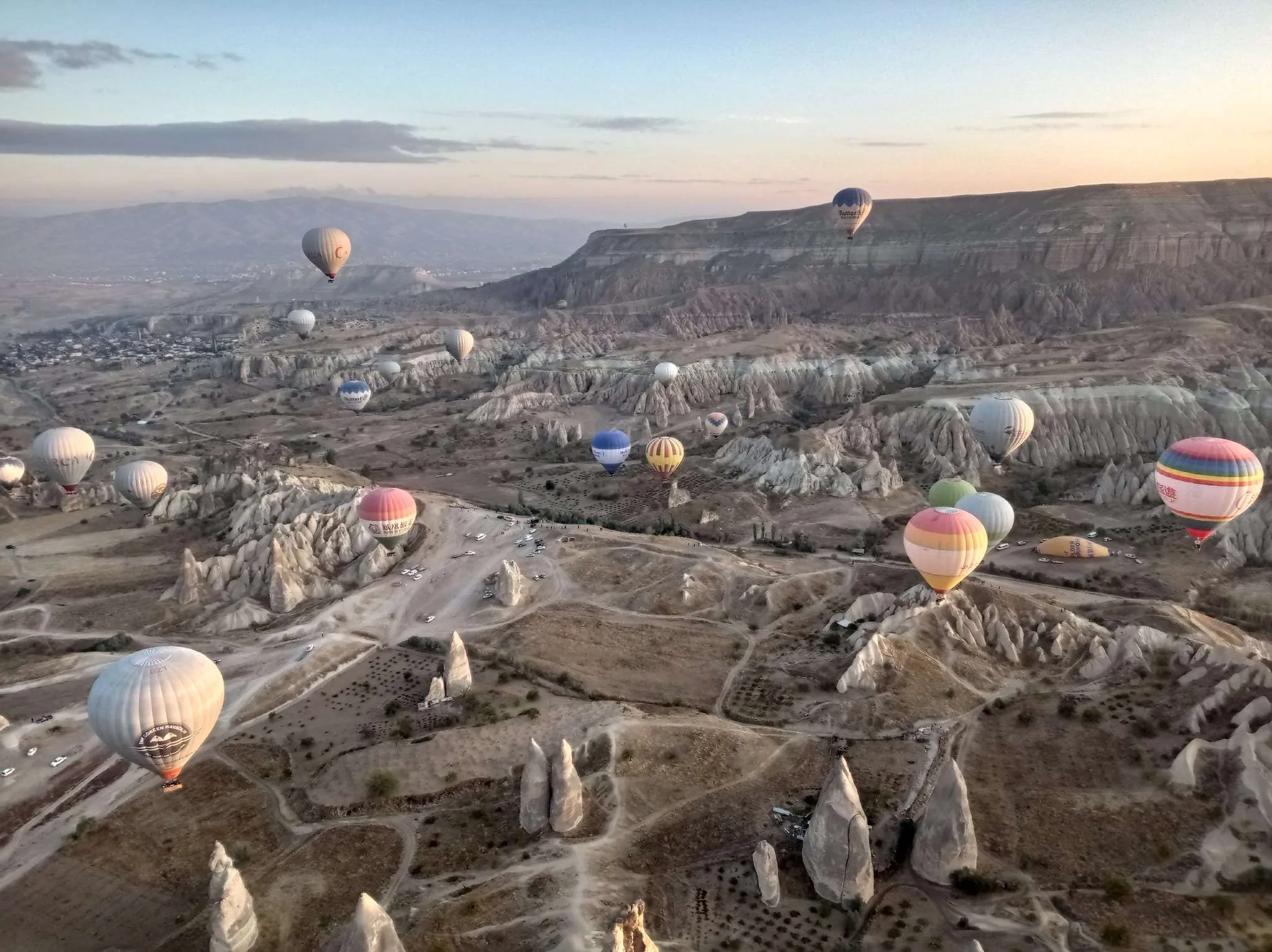 Hot-air balloons over Cappadocia, Turkey