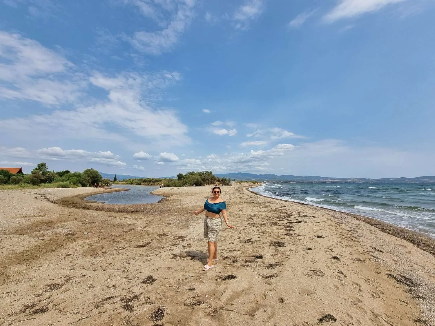 River meets sea, Agios Mamas, Halkidiki, Greece