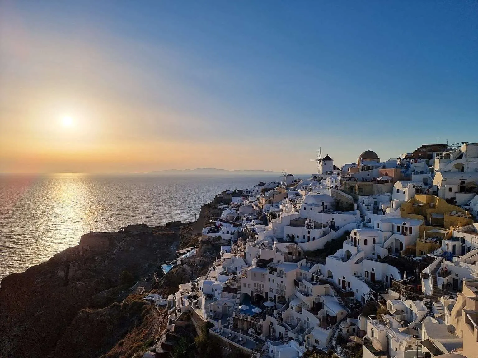 Sunset from Oia Castle, Santorini, Greece