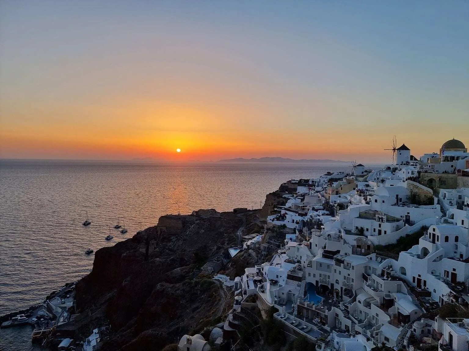 Sunset from Oia Castle, Santorini, Greece