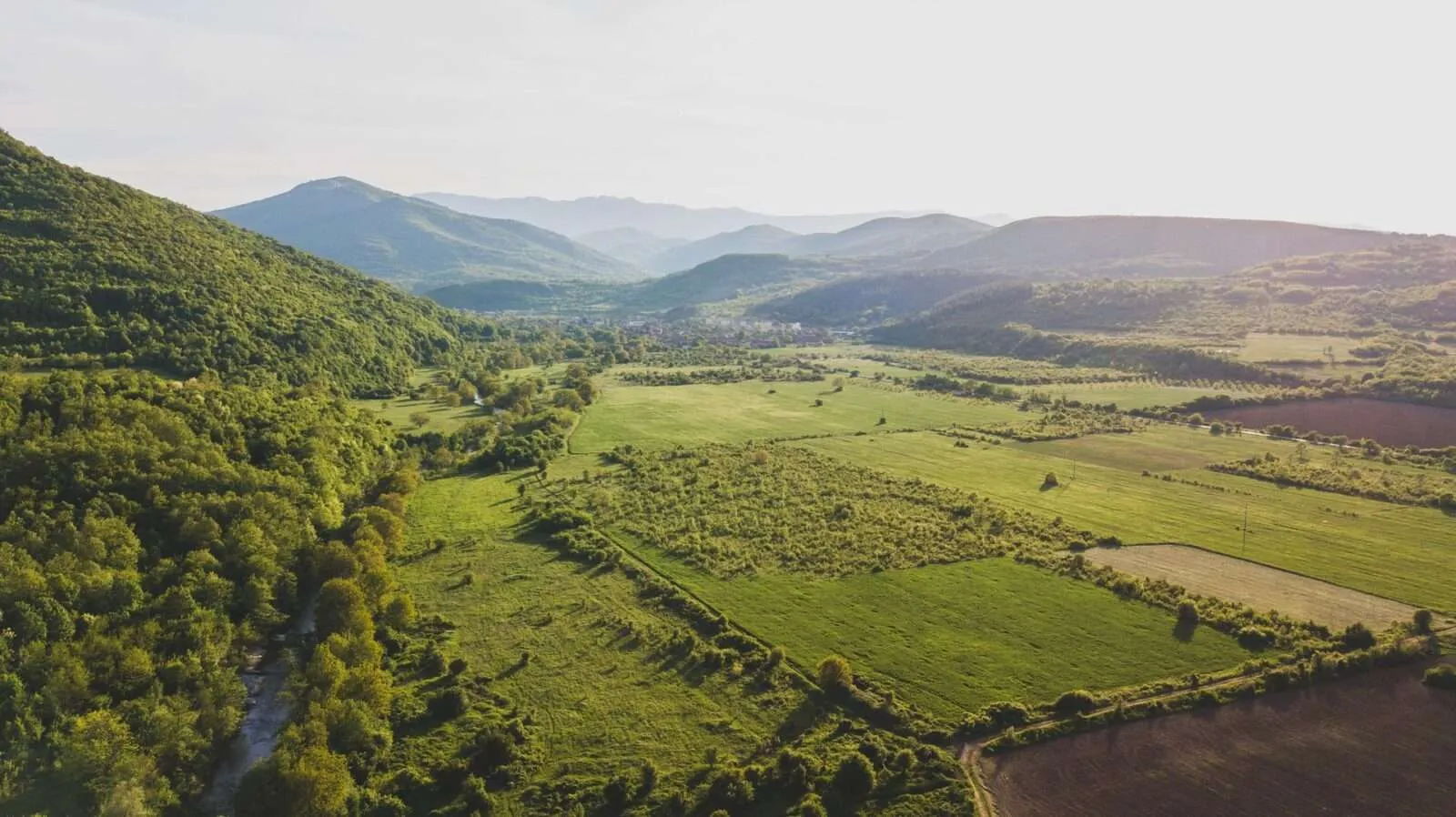 Green fields around Montana, Bulgaria
