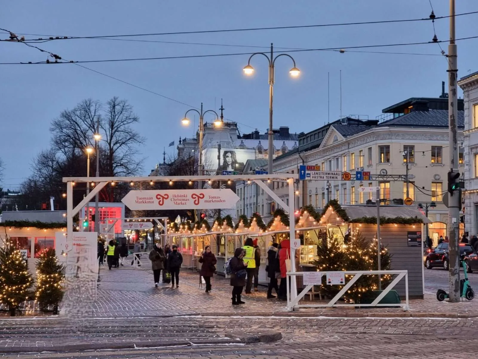 Christmas market at Market Square, Helsinki, Finland