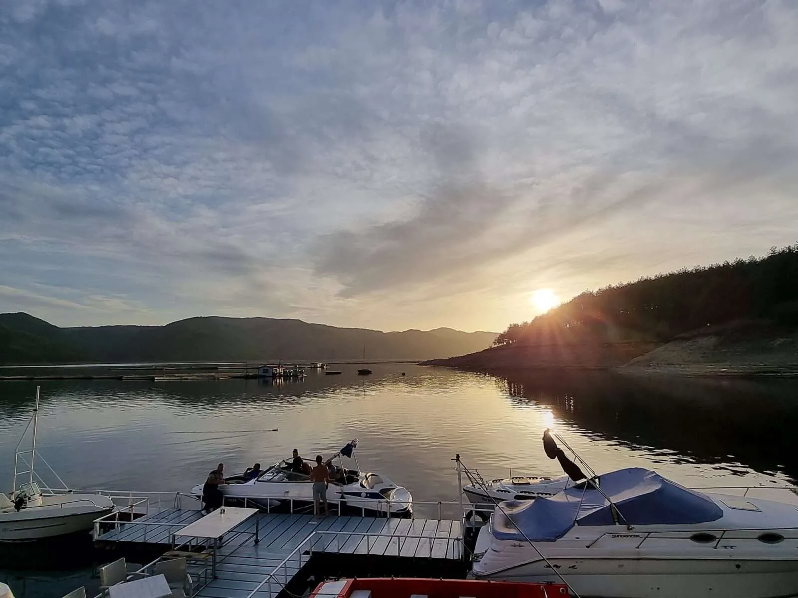Kardjali dam sunset, Bulgaria
