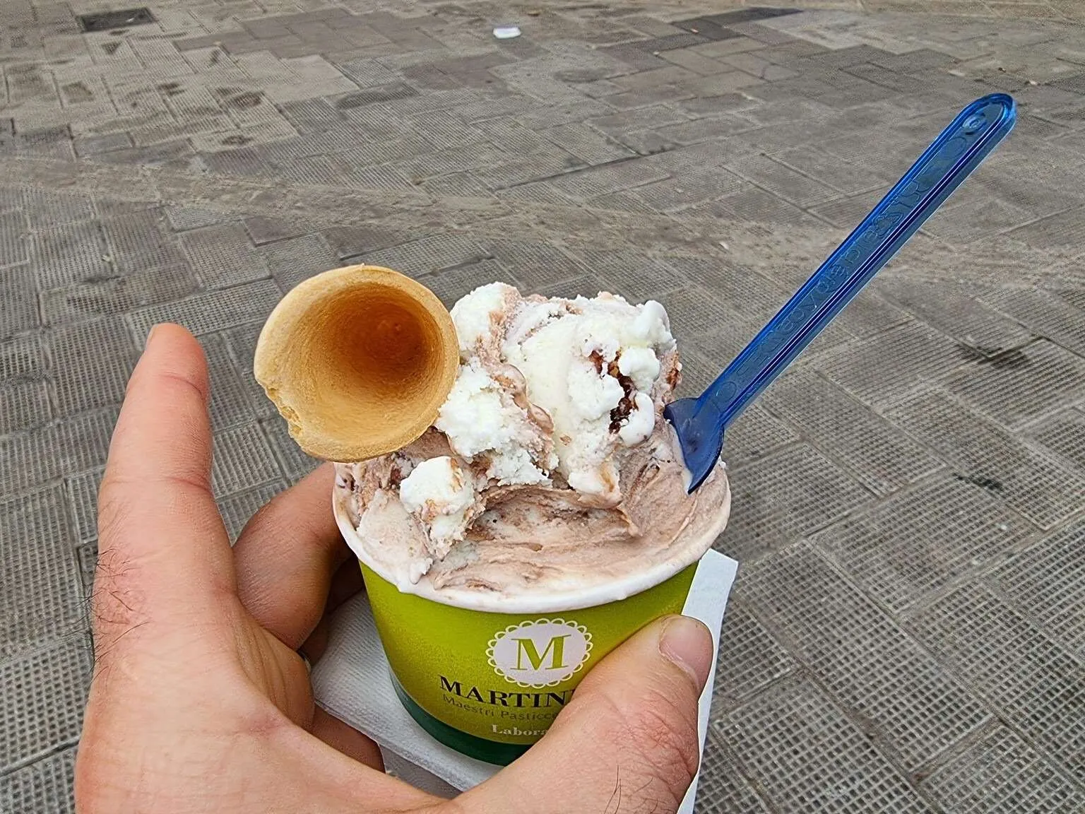 Ice cream in Polignano a Mare, Puglia, Italy