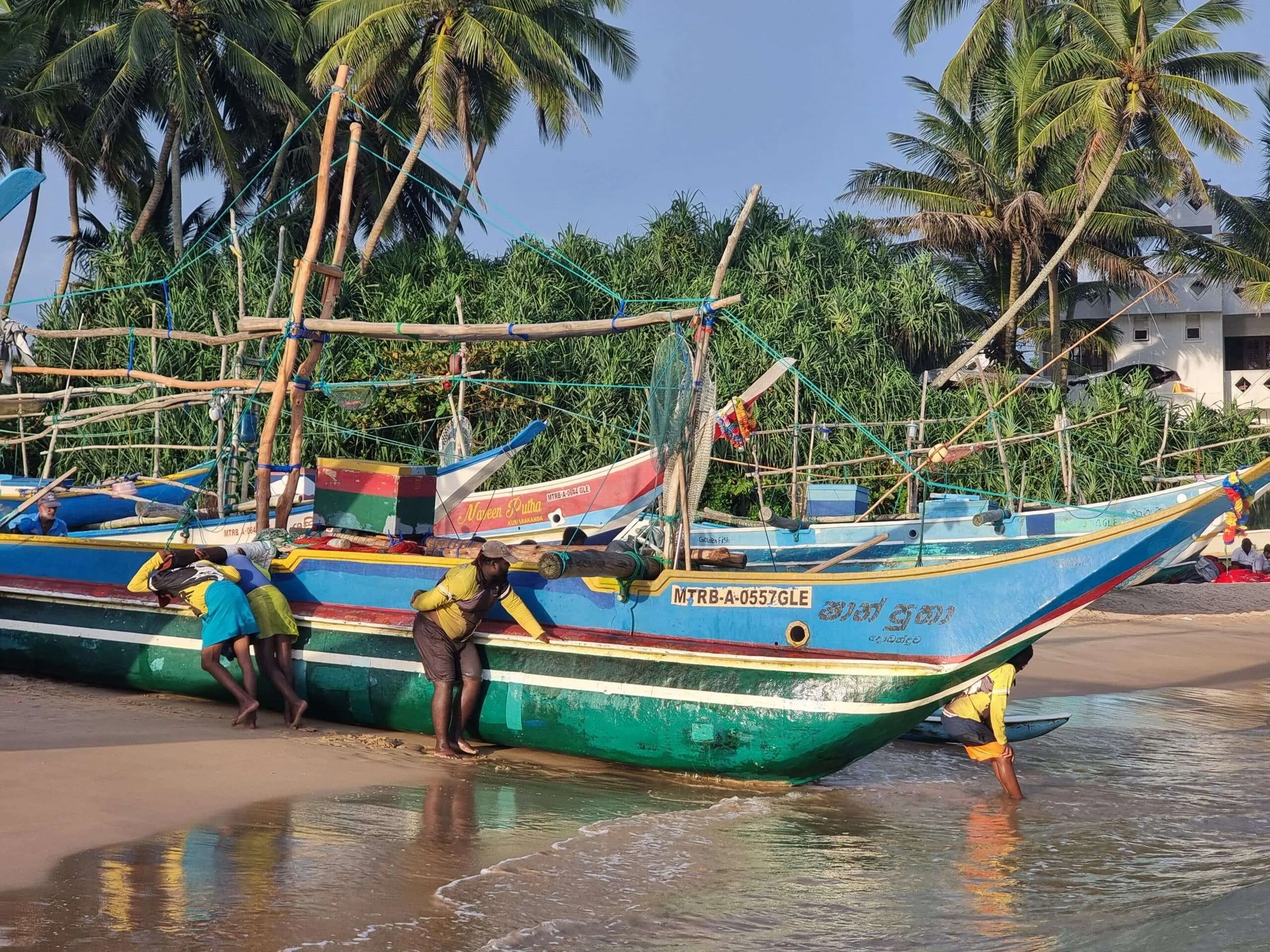 Boats in Kumarakanda, Sri Lanka