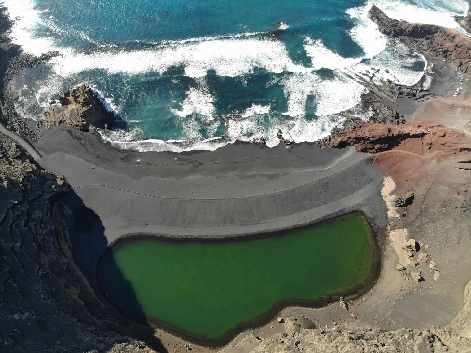 Lago Verde, Lanzarote by drone