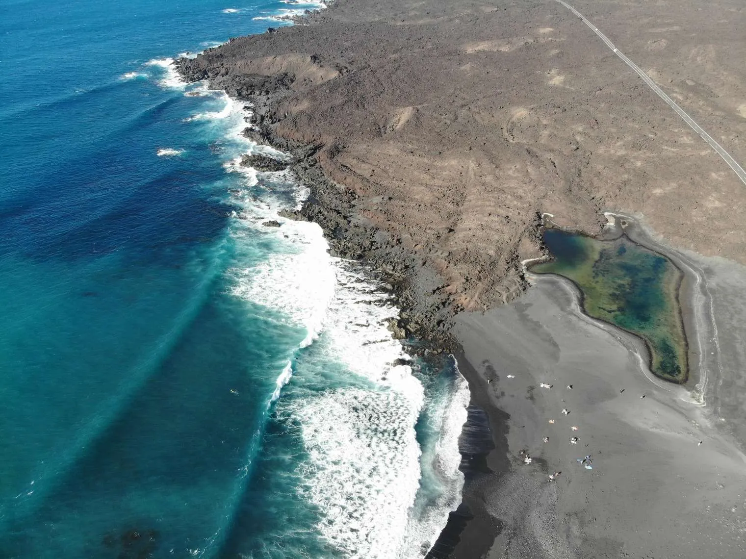 Playa de Montana Bermeja, Lanzarote by drone