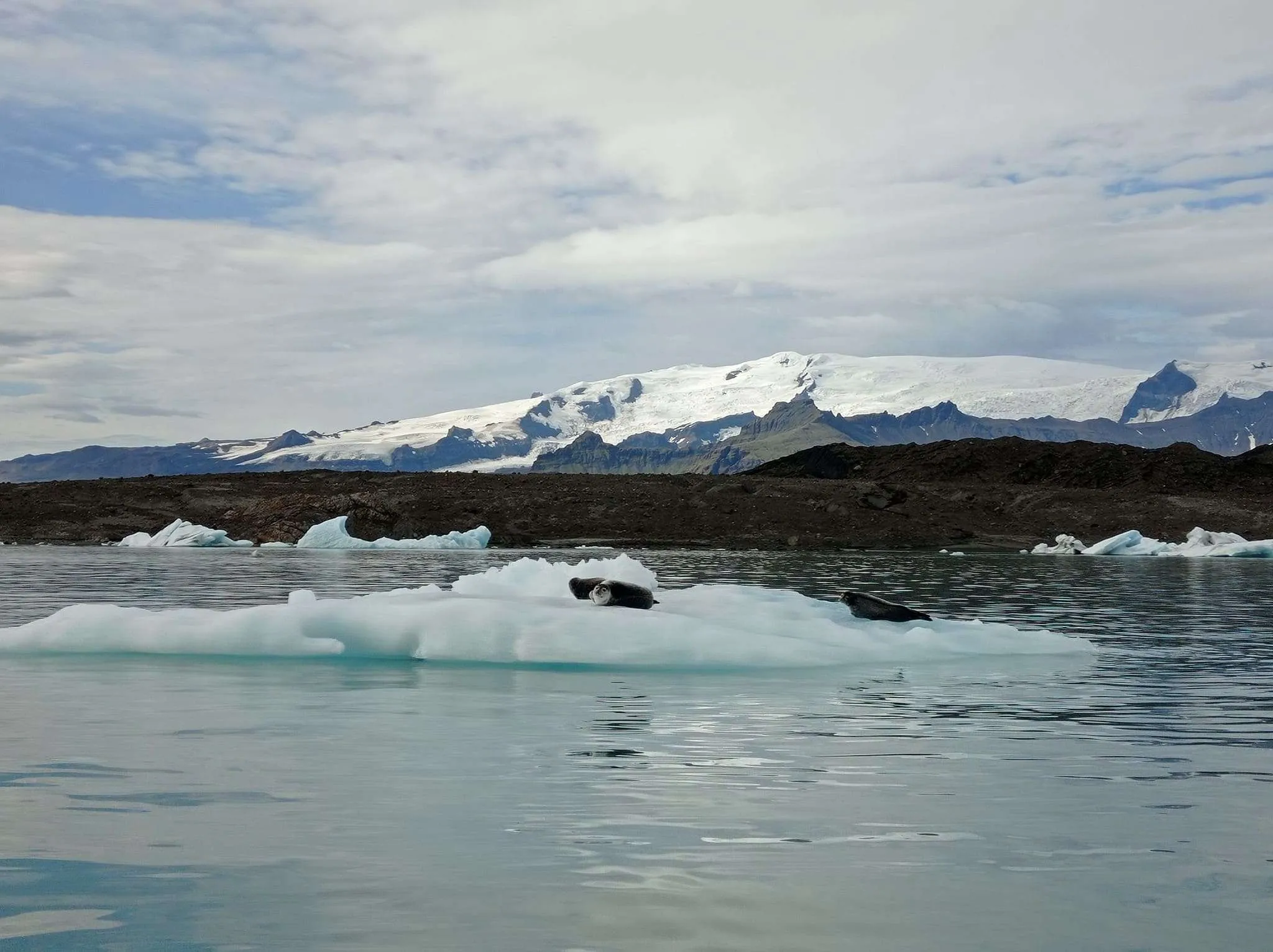 Boat trip in Jรถkulsรกrlรณn Glacial Lagoon, Iceland