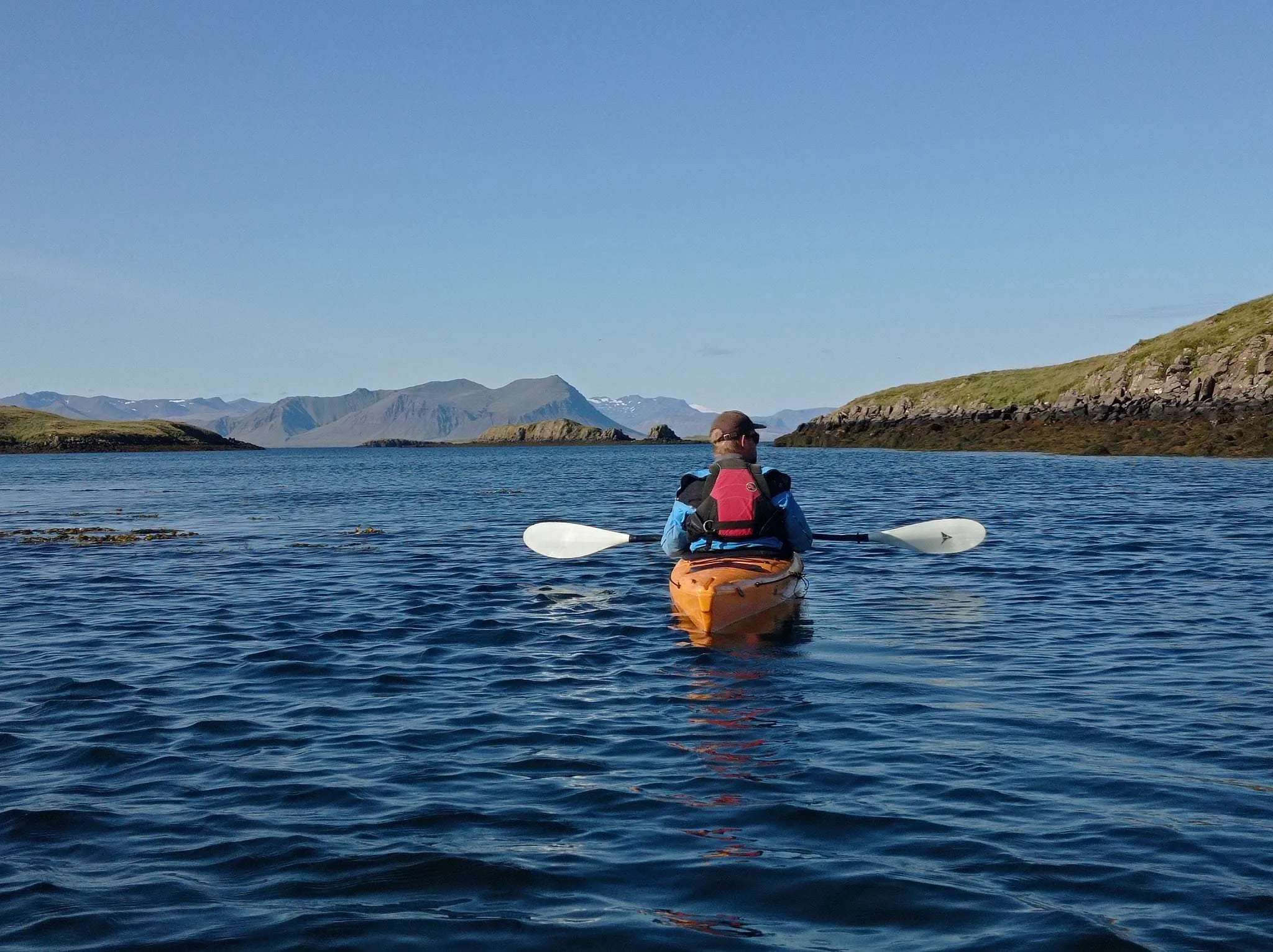 Sea kayaking on Snรฆfellsnes Peninsula, Iceland