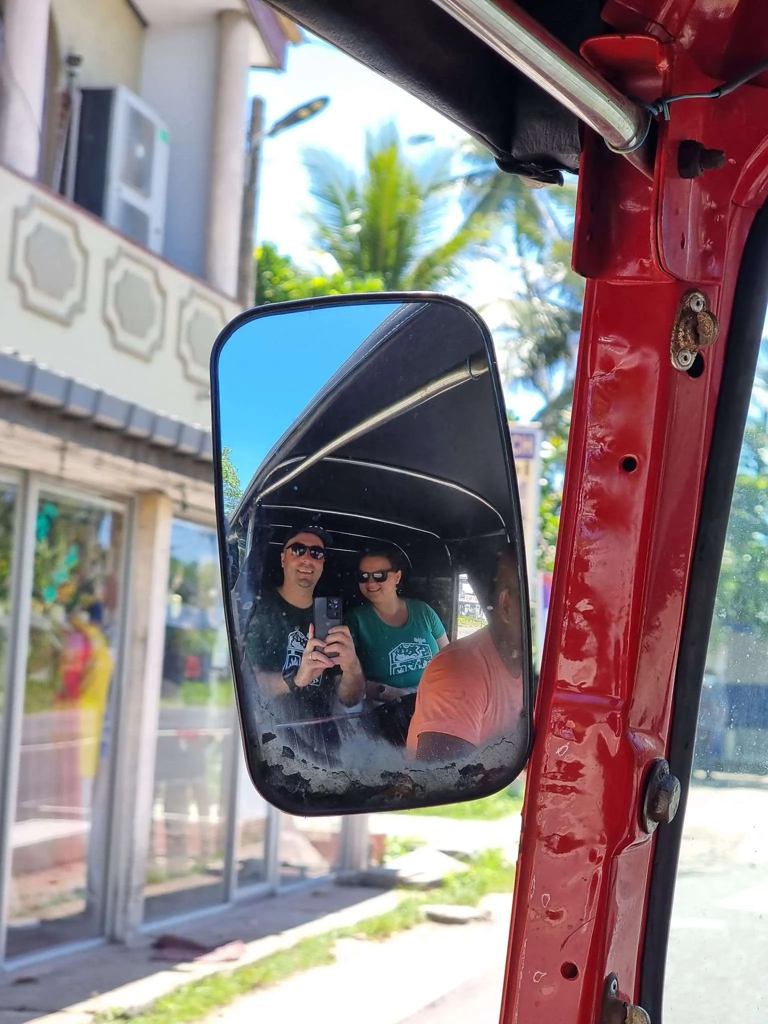 On a tuk-tuk in Hikkaduwa, Sri Lanka