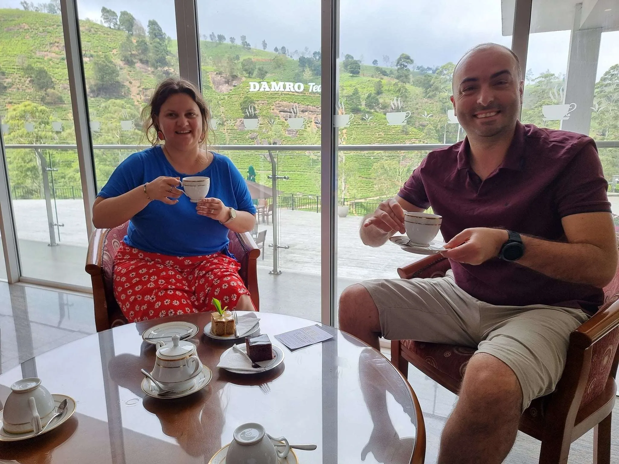 Sri Lanka tea terraces and Damro Tea Factory