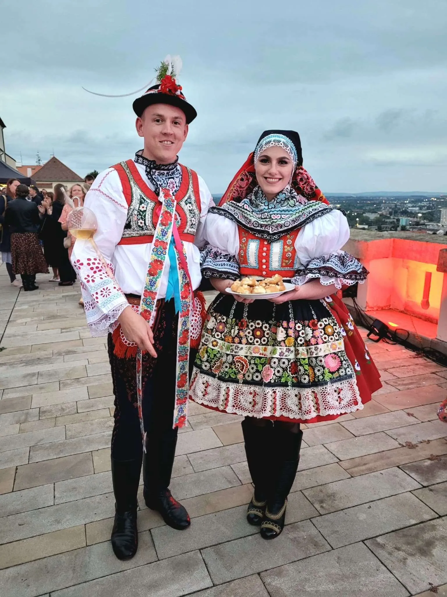 Traditional Czech costumes inSpilberk Castle, Brno, Czech Republic