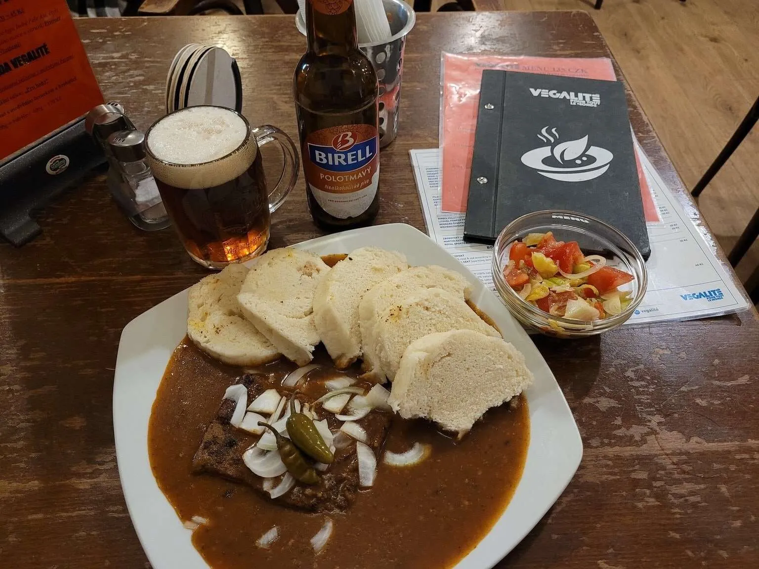 Traditional Czech vegan food, Brno, Czech Republic
