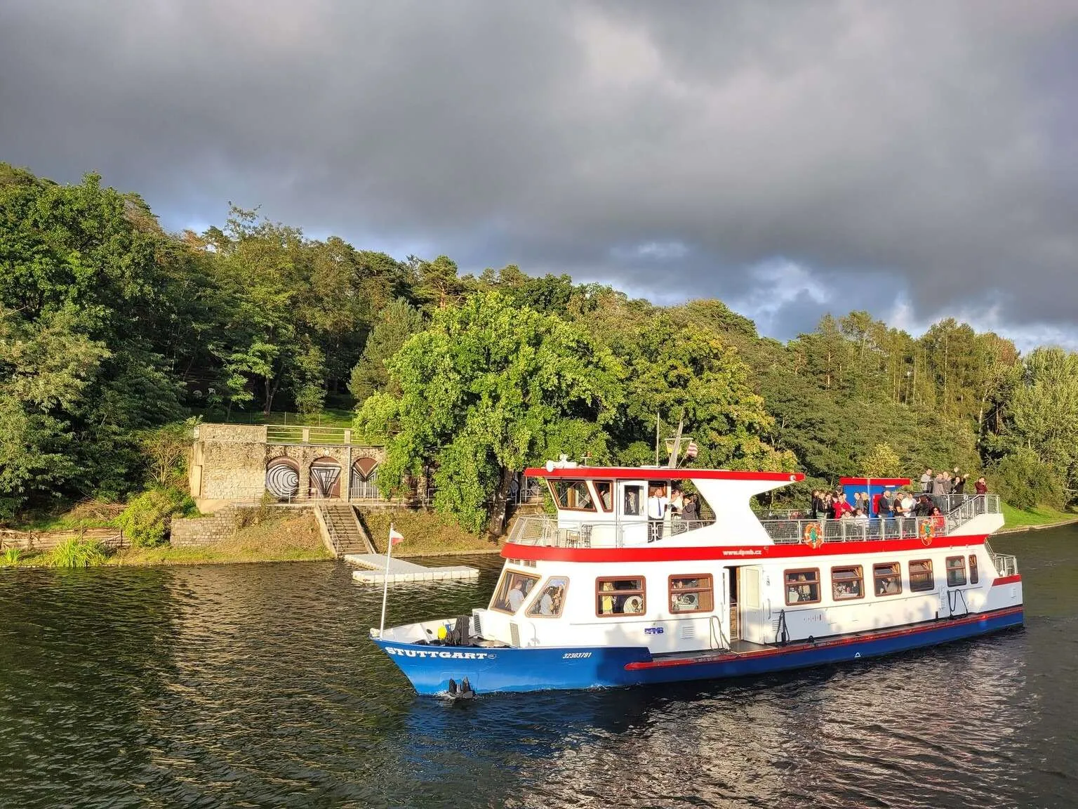 Boat trip on Brno Lake, Czech Republic
