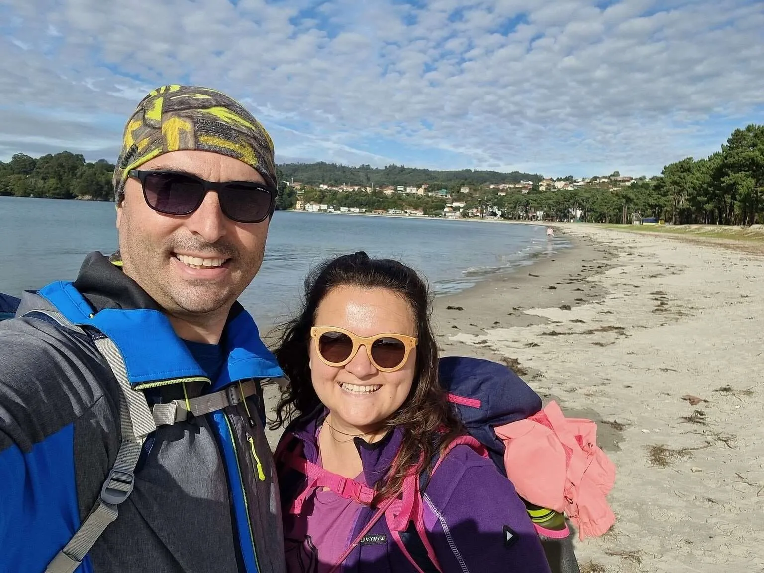 Camino de Santiago Ingles, the English Way, the beach in Pontedeume