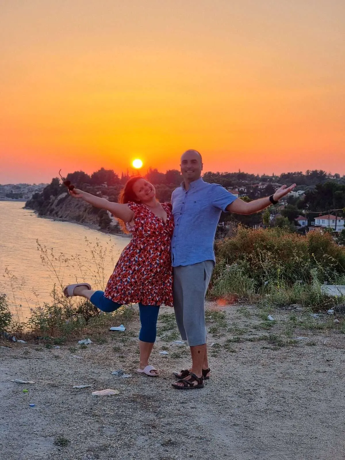Sunset over Nea Kalikratia, Halkidiki, Greece