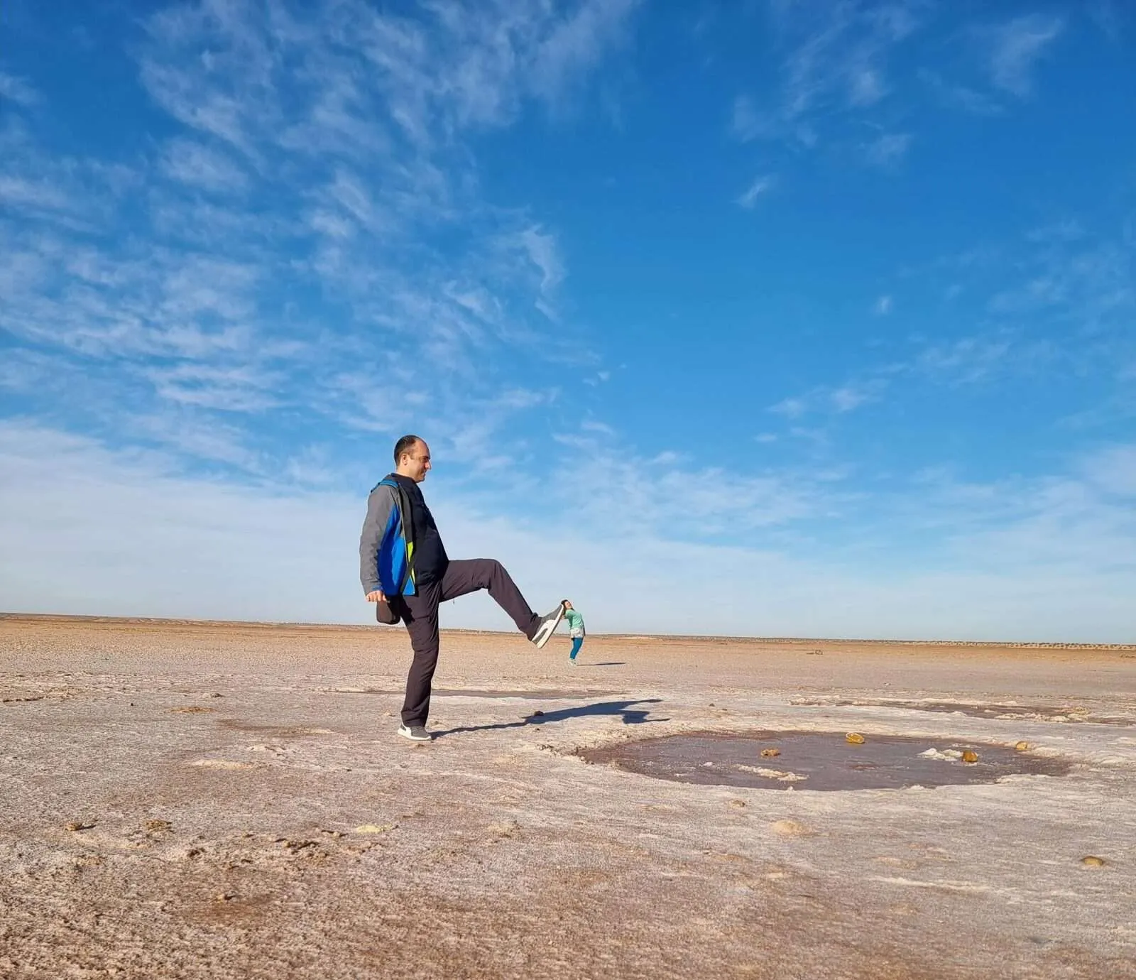 Tunisia - salt flat lake near Tataouine