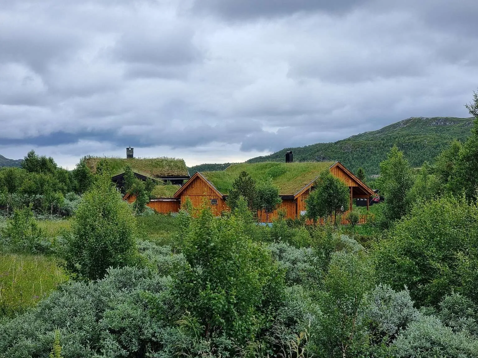 Beautiful houses in the countryside of Norway