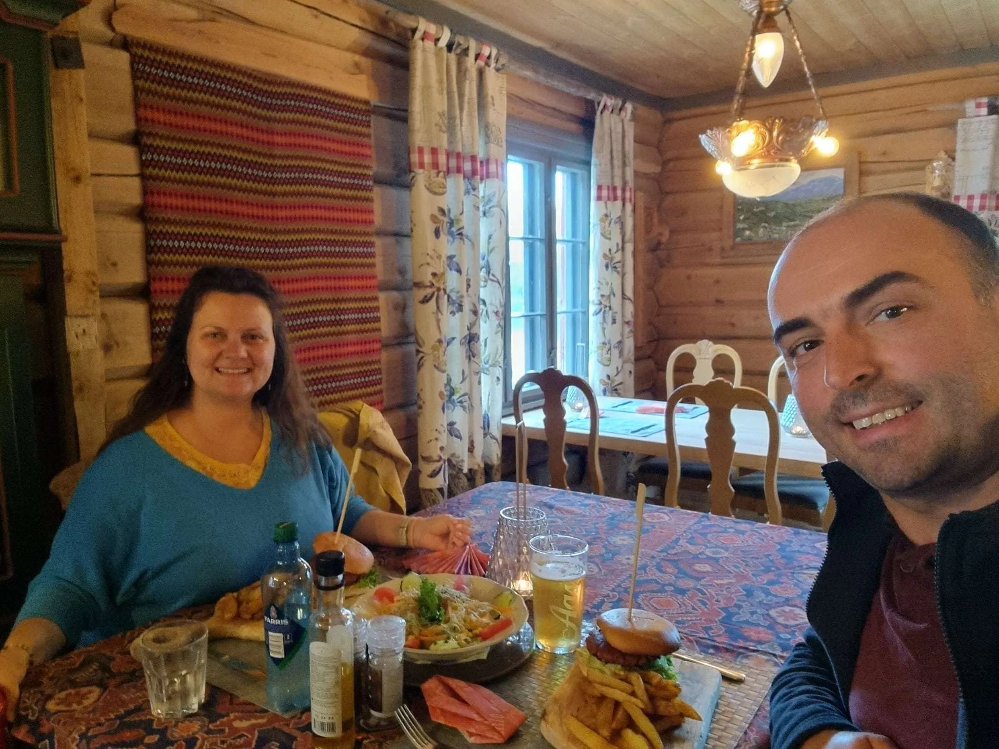 Dinner in Reinheimen Lodge, Norway