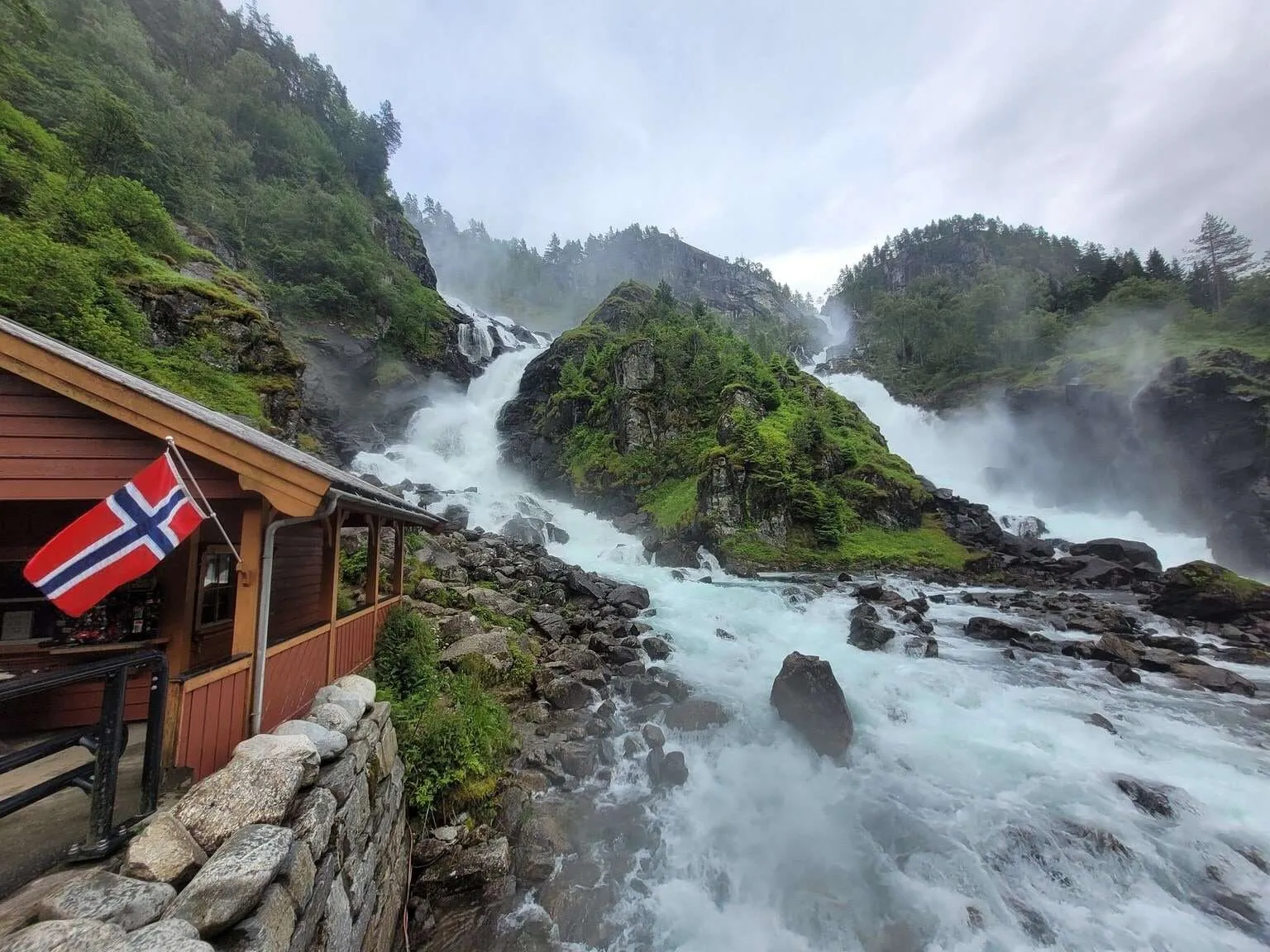 Latefossen Waterfall, Norway