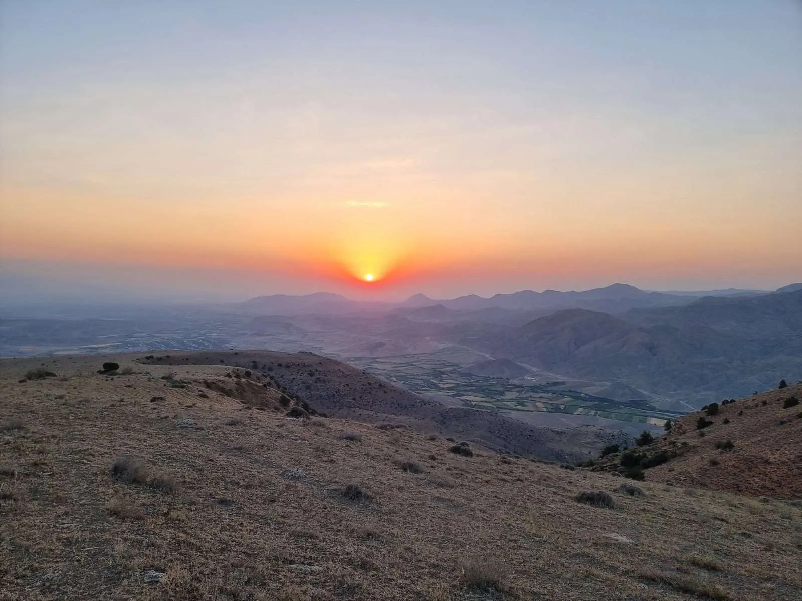 Caucasus Wildlife Refuge Sunset view from the top of the mountain