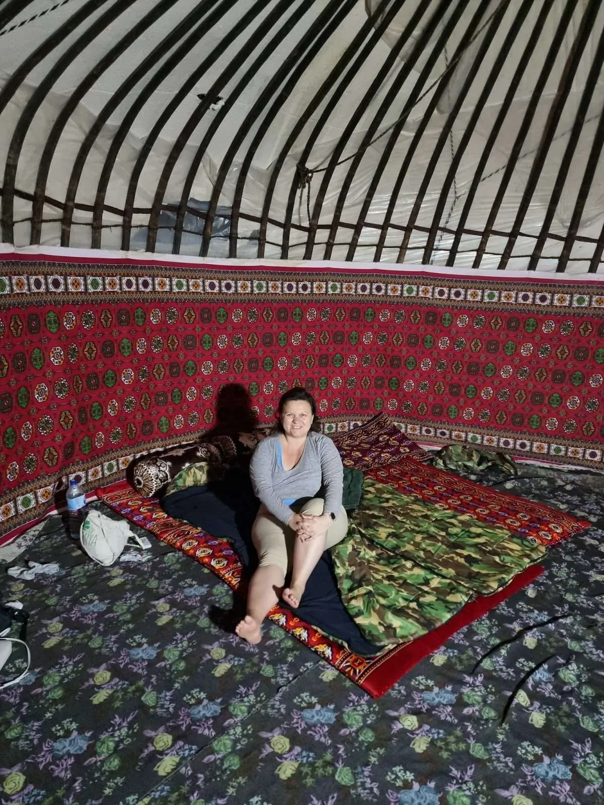 Turkmenistan - Day 1 - Darvaza Crater Private Yurt for the night in the desert