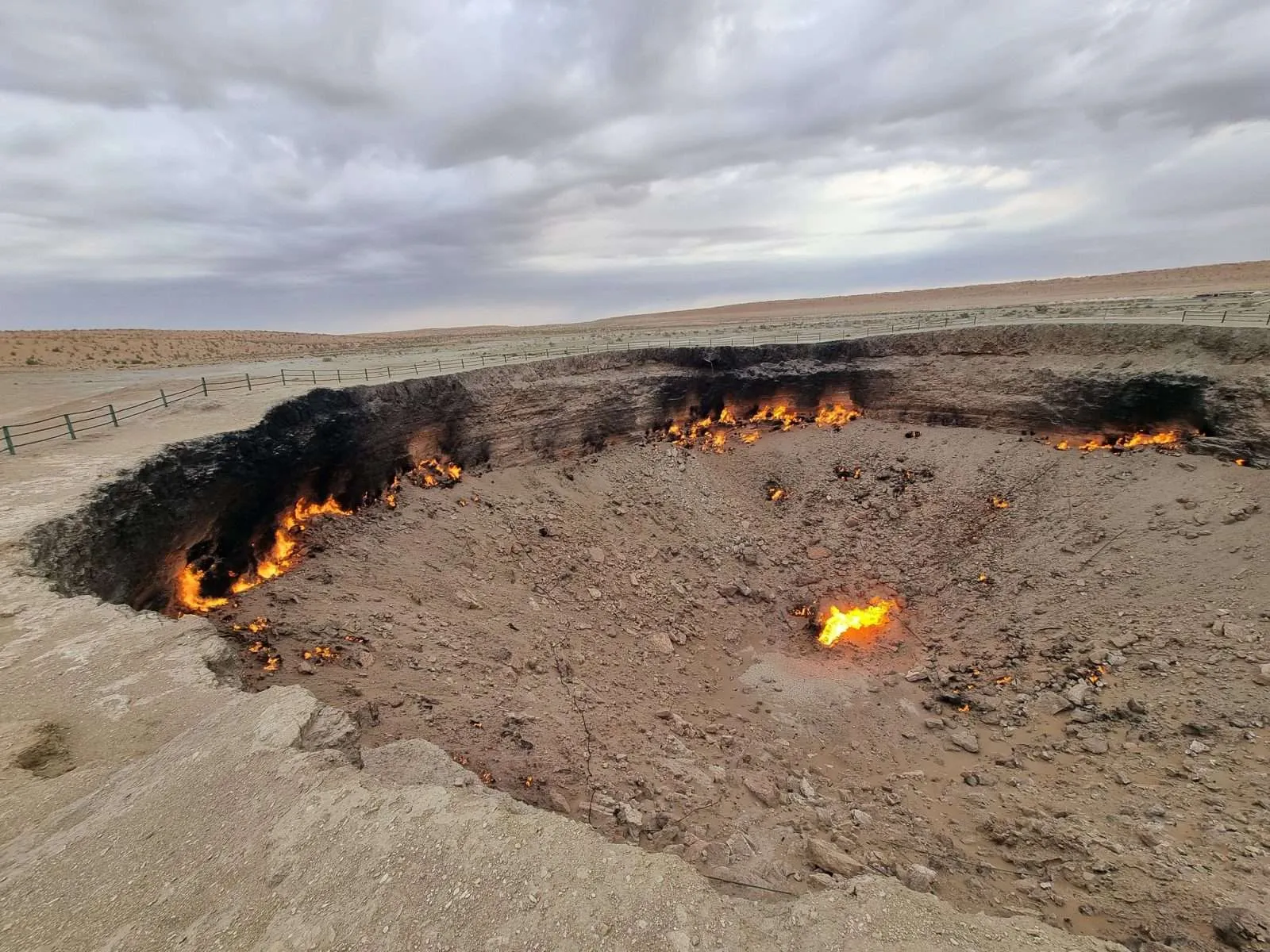 Turkmenistan - Day 2 - Darvaza Crater during daylight