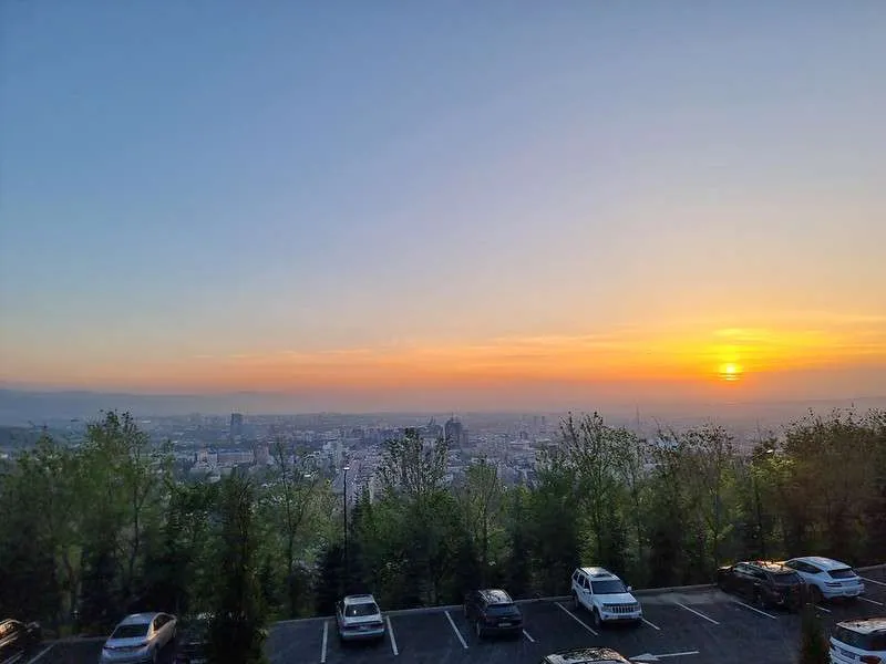 Almaty Kok Tobe panoramic sunset view