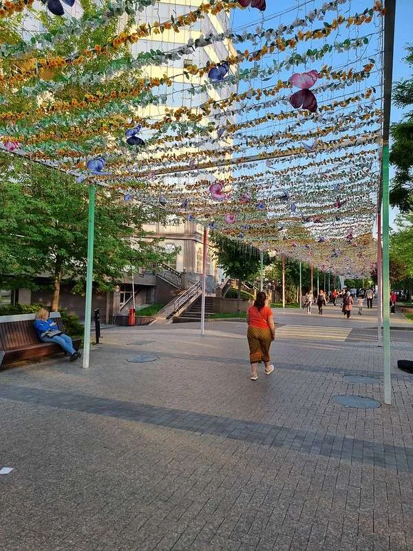 Almaty Pedestrian street with Bistra walking