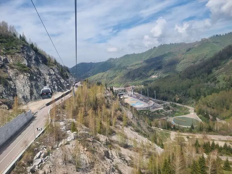 Almaty Shymbulak Gondola view