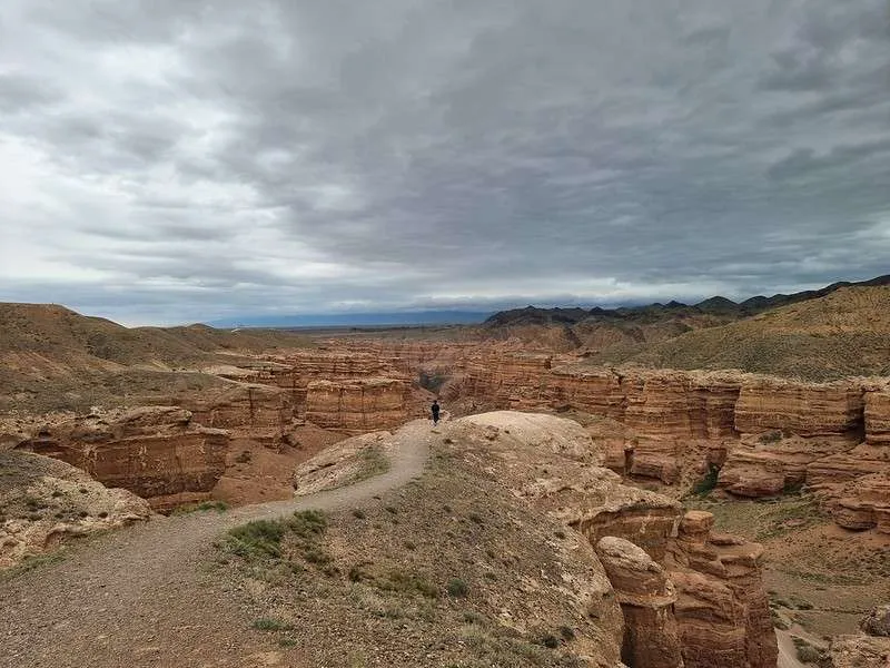Almaty day trip - Charyn Canyon viewpoint after the hike