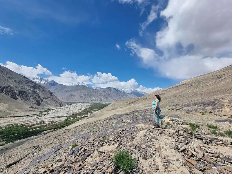 day 4 Pamir Highway Bistra enjoying the view