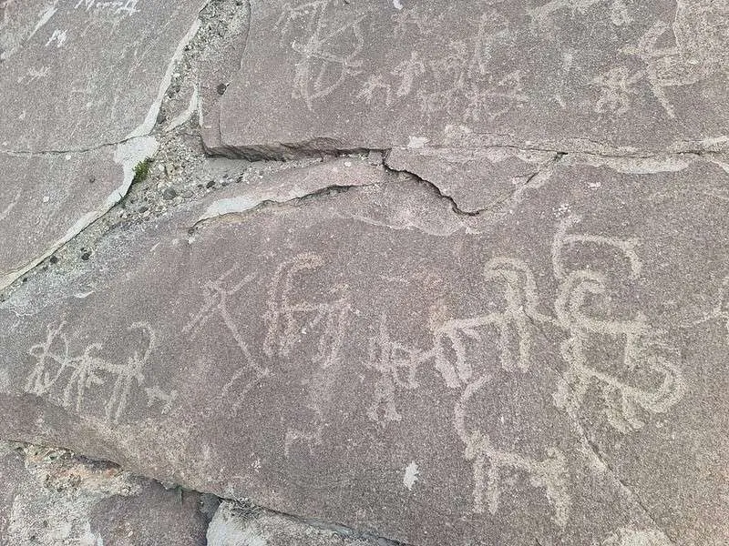 day 4 Pamir Highway the petroglyphs