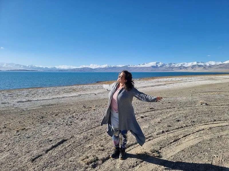 day 6 Pamir Highway Bistra at Lake Karakul 4000 meters high