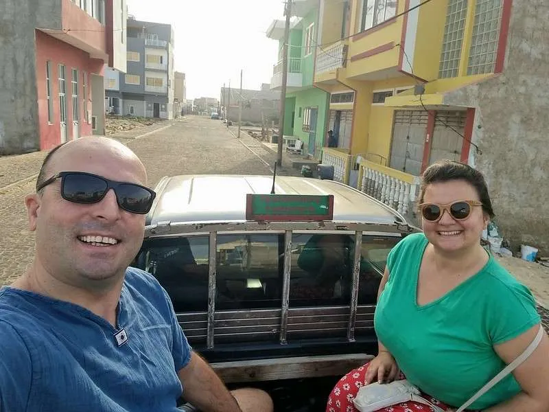Cabo Verde Boa Vista Jeep Tour selfie at the start