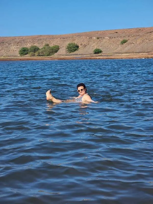 Cabo Verde Sal Day Tour Salinas de Pedra de Lume Bistra floating
