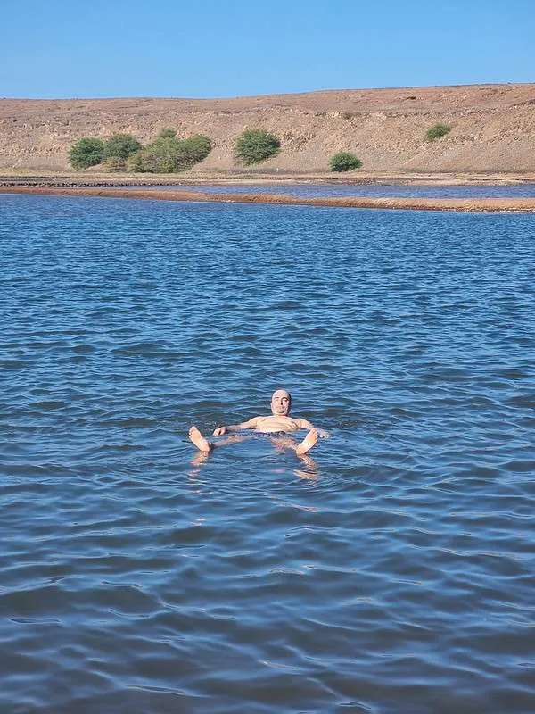 Cabo Verde Sal Day Tour Salinas de Pedra de Lume Nace floating