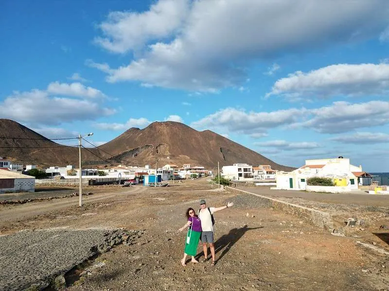 Cabo Verde Sao Vicente Calhau volcanoes with Bistra and Nace