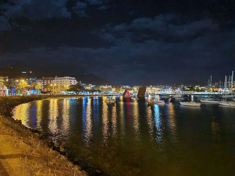 Cabo Verde Sao Vicente Mindelo harbor by night