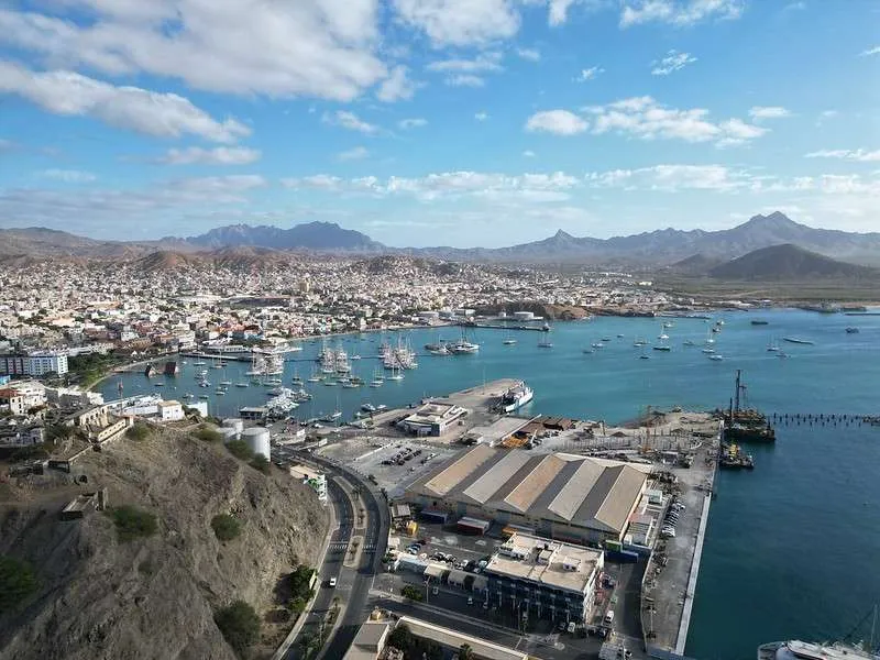 Cabo Verde Sao Vicente Mindelo view over the harbor