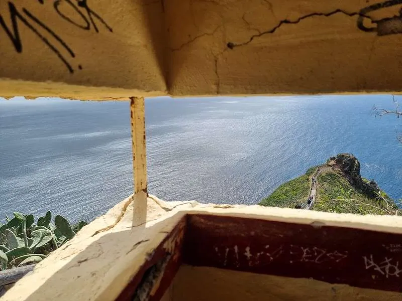 Madeira Cristo Rey the view down from the old booth