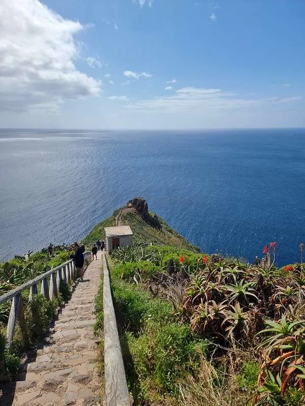 Madeira Cristo Rey the view down the stairs
